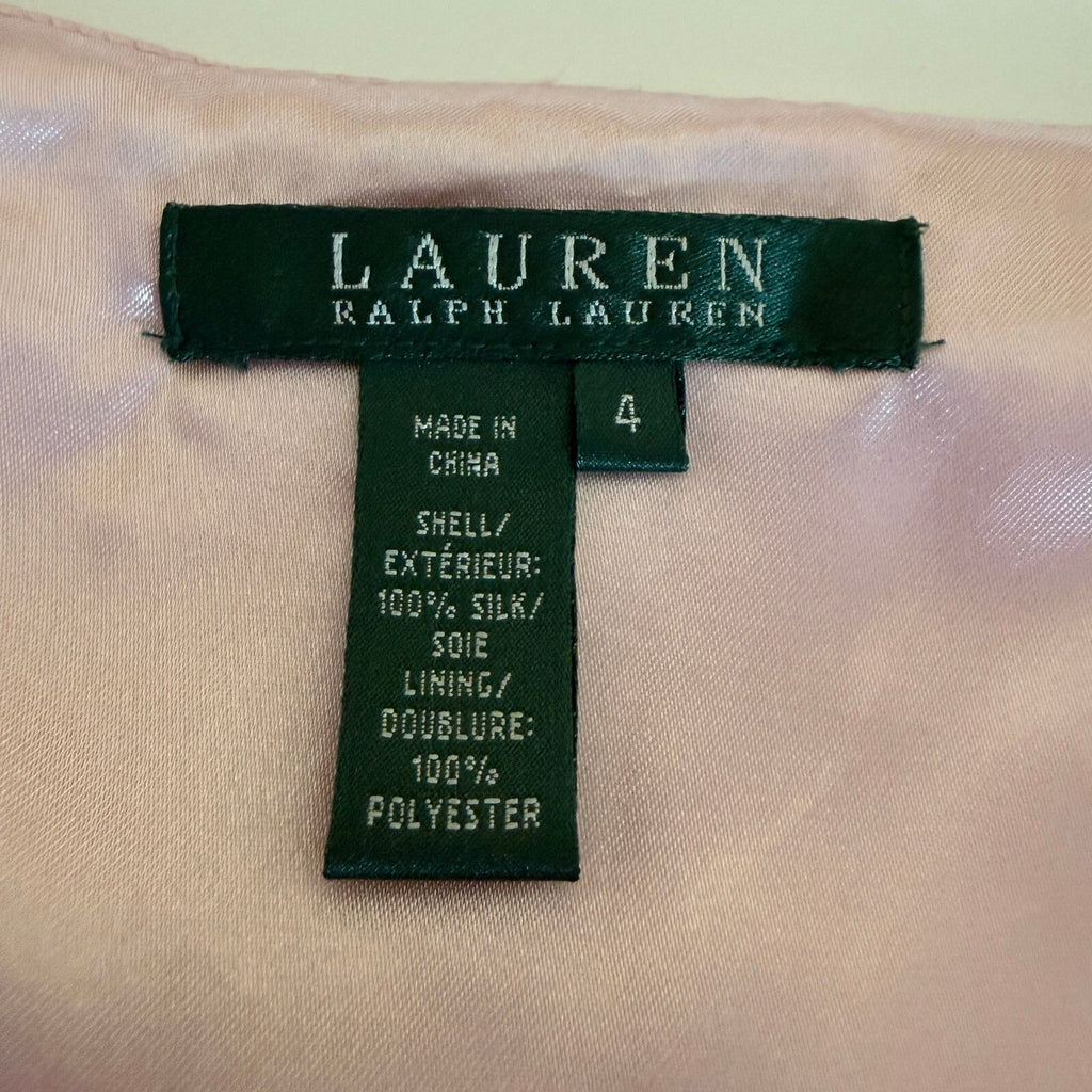 Lauren Ralph Lauren Vintage Tiered Pink Skirt Coquette Ballerina Silk Ruffled