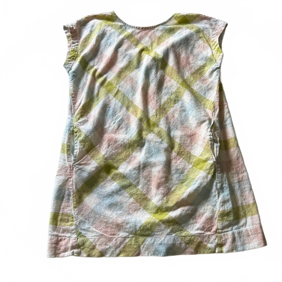 Peyton & Parker Large Linen Cotton Button-Back Dress Pastel Cottagecore Boho