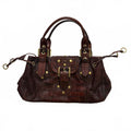 thriftalina Rafe New York Y2K Brown Croc Embossed Leather Buckle Detail Hobo Slouchy Bag